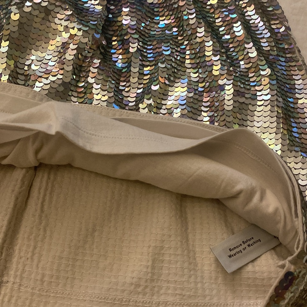 J.Crew NWT Crewcuts girls silver sequin skirt size 12. - Picture 5 of 8